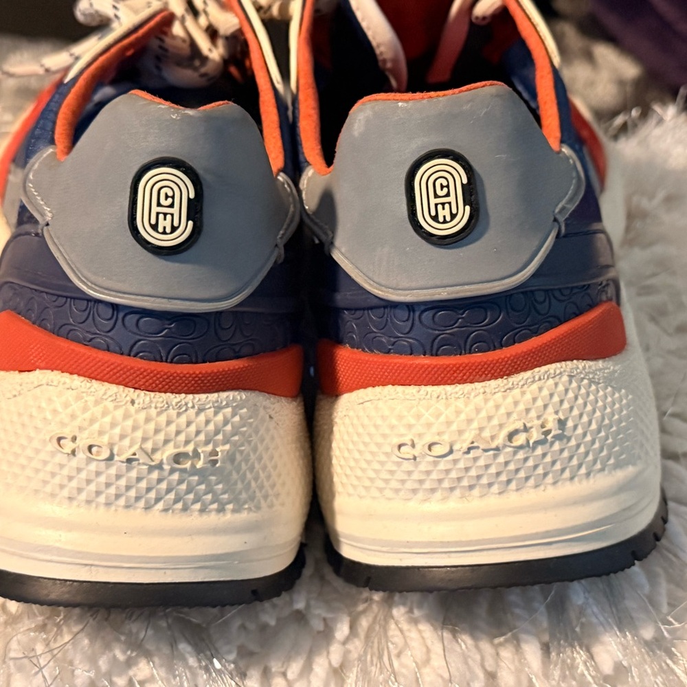 Coach MEN Blue and Orange Sneakers size 8
